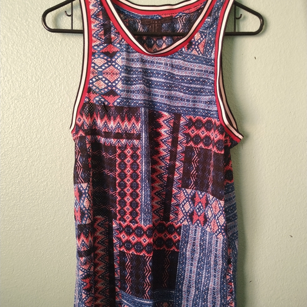 21 Men Mesh Print Top Size XS